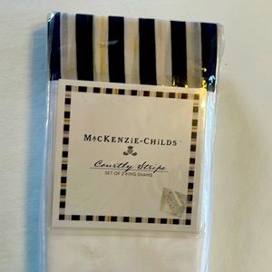 Mackenzie - Childs Retired COURTLY STRIPED SET OF 2 KING SHAMS